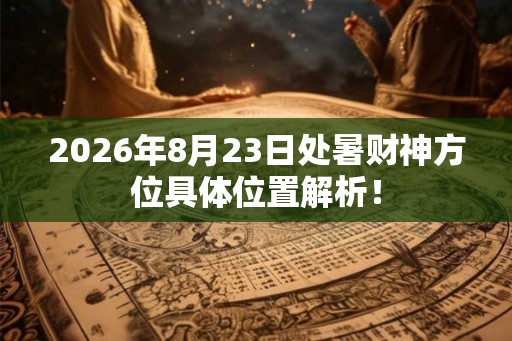 2026年8月23日处暑财神方位具体位置解析！