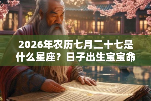 2026年农历七月二十七是什么星座?日子出生宝宝命运? 2026年农历七月二十七是什么星座?日子出生宝宝命运?