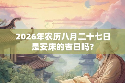 2026年农历八月二十七日是安床的吉日吗？