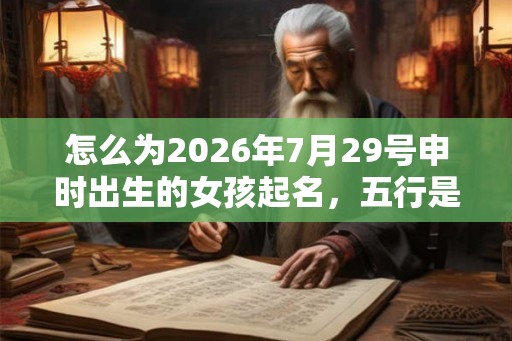 怎么为2026年7月29号申时出生的女孩起名，五行是什么？