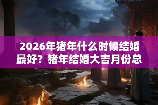 2026年猪年什么时候结婚最好？猪年结婚大吉月份总览！