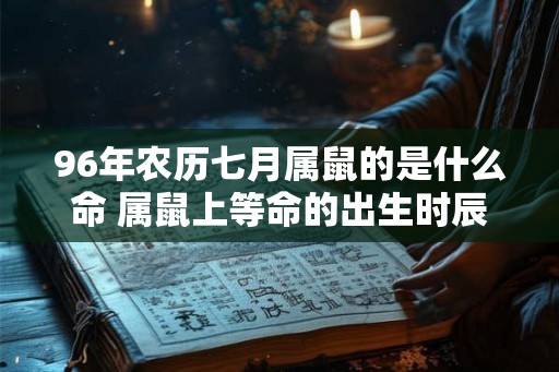 96年农历七月属鼠的是什么命 属鼠上等命的出生时辰