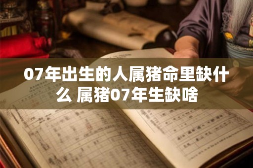 07年出生的人属猪命里缺什么 属猪07年生缺啥 07年出生的人属猪命里缺什么 属猪07年生缺啥