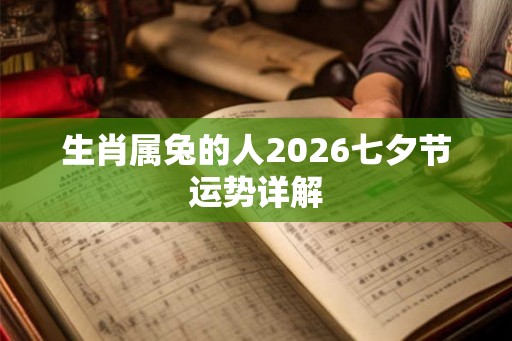 生肖属兔的人2026七夕节运势详解