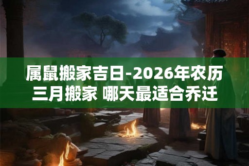 属鼠搬家吉日-2026年农历三月搬家 哪天最适合乔迁新居