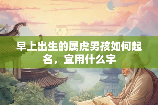 早上出生的属虎男孩如何起名，宜用什么字
