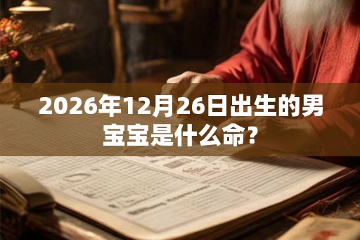 2026年12月26日出生的男宝宝是什么命? 2026年12月26日出生的男宝宝是什么命?