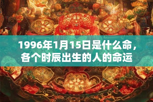 1996年1月15日是什么命，各个时辰出生的人的命运
