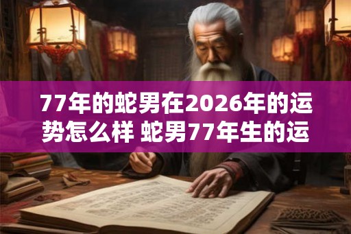 77年的蛇男在2026年的运势怎么样 蛇男77年生的运势23年如何