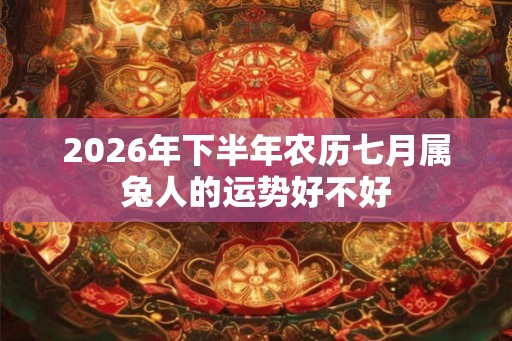 2026年下半年农历七月属兔人的运势好不好