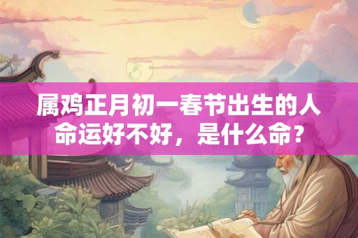 属鸡正月初一春节出生的人命运好不好，是什么命？