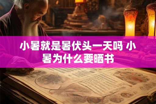 小暑就是暑伏头一天吗 小暑为什么要晒书 小暑就是暑伏头一天吗 小暑为什么要晒书