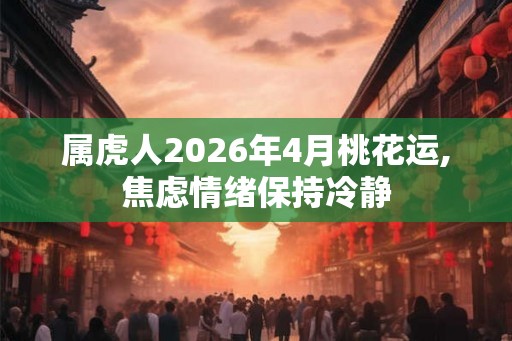 属虎人2026年4月桃花运,焦虑情绪保持冷静