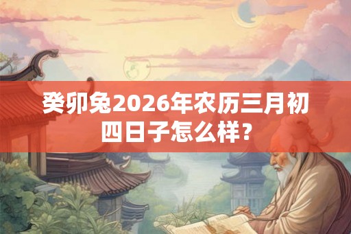 癸卯兔2026年农历三月初四日子怎么样？