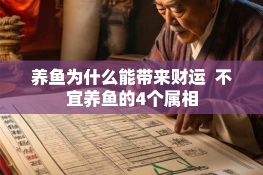 养鱼为什么能带来财运  不宜养鱼的4个属相