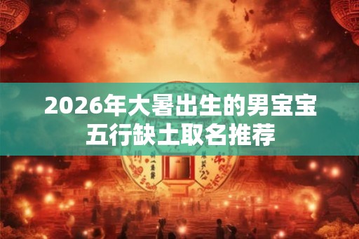 2026年大暑出生的男宝宝五行缺土取名推荐