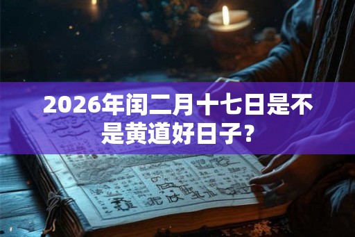 2026年闰二月十七日是不是黄道好日子？