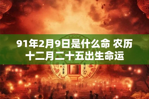 91年2月9日是什么命 农历十二月二十五出生命运