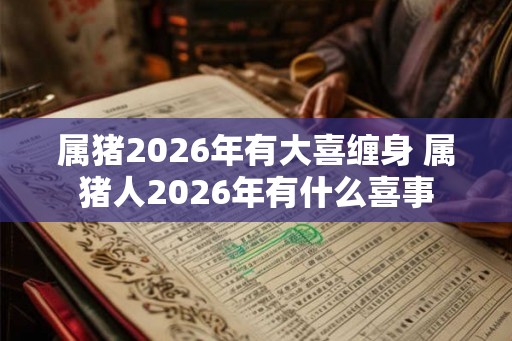 属猪2026年有大喜缠身 属猪人2026年有什么喜事