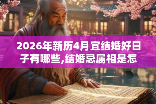 2026年新历4月宜结婚好日子有哪些,结婚忌属相是怎么回事 2026年新历4月宜结婚好日子有哪些,结婚忌属相是怎么回事