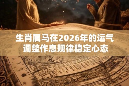 生肖属马在2026年的运气 调整作息规律稳定心态