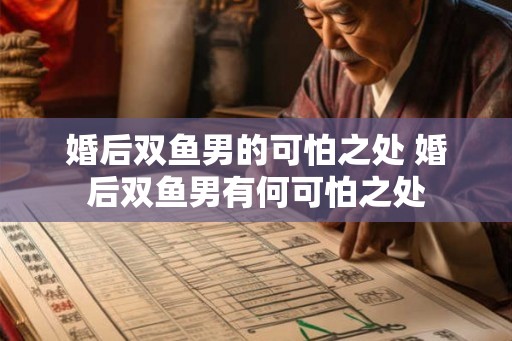 婚后双鱼男的可怕之处 婚后双鱼男有何可怕之处