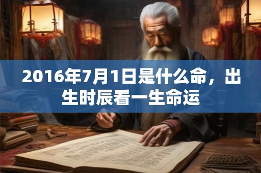 2016年7月1日是什么命，出生时辰看一生命运