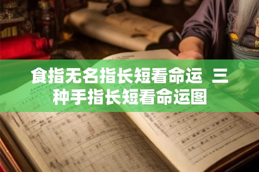 食指无名指长短看命运  三种手指长短看命运图