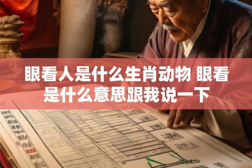 眼看人是什么生肖动物 眼看是什么意思跟我说一下 眼看人是什么生肖动物 眼看是什么意思跟我说一下