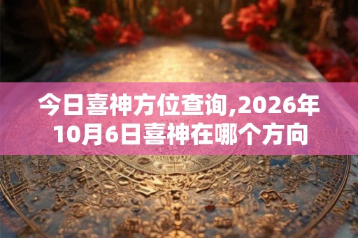 今日喜神方位查询,2026年10月6日喜神在哪个方向