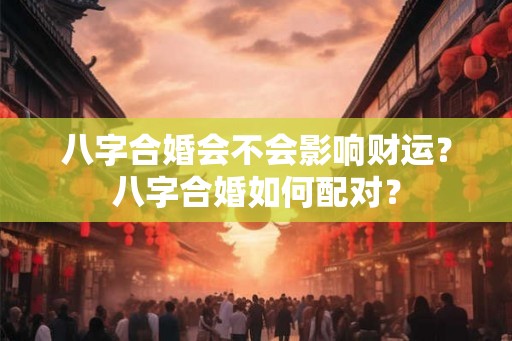 八字合婚会不会影响财运？八字合婚如何配对？
