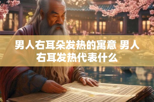 男人右耳朵发热的寓意 男人右耳发热代表什么