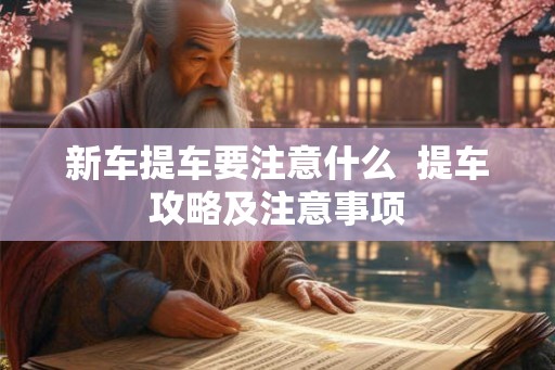 新车提车要注意什么  提车攻略及注意事项