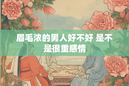 眉毛浓的男人好不好 是不是很重感情 眉毛浓的男人好不好 是不是很重感情