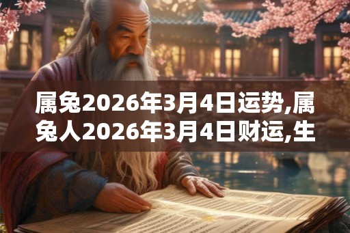 属兔2026年3月4日运势,属兔人2026年3月4日财运,生肖兔2026年3月4日运势