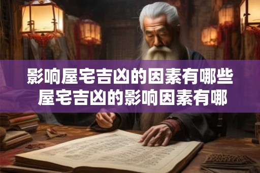 影响屋宅吉凶的因素有哪些 屋宅吉凶的影响因素有哪些