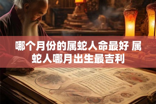 哪个月份的属蛇人命最好 属蛇人哪月出生最吉利