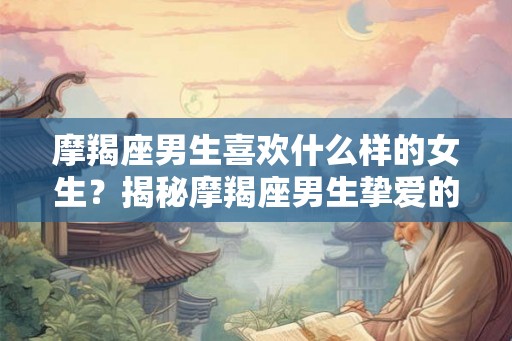 摩羯座男生喜欢什么样的女生？揭秘摩羯座男生挚爱的类型