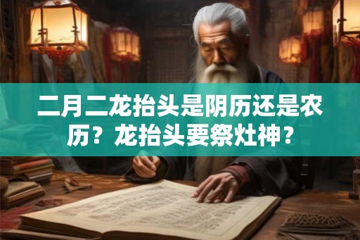 二月二龙抬头是阴历还是农历？龙抬头要祭灶神？