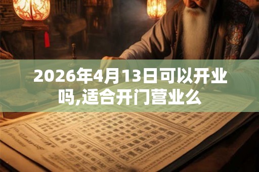 2026年4月13日可以开业吗,适合开门营业么