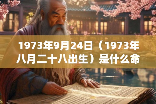 1973年9月24日（1973年八月二十八出生）是什么命_命运如何