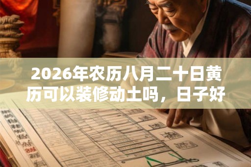 2026年农历八月二十日黄历可以装修动土吗,日子好吗? 2026年农历八月二十日黄历可以装修动土吗,日子好吗?
