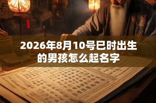 2026年8月10号巳时出生的男孩怎么起名字