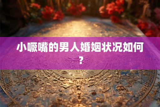 小噘嘴的男人婚姻状况如何？