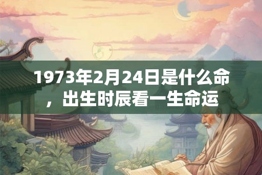 1973年2月24日是什么命，出生时辰看一生命运