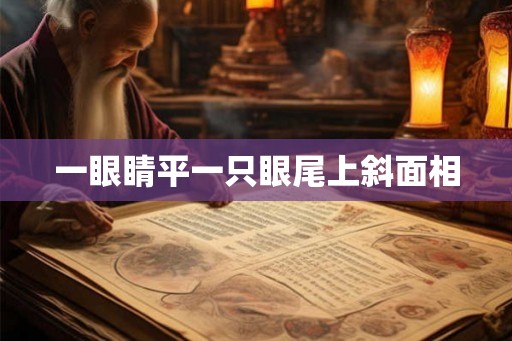 一眼睛平一只眼尾上斜面相