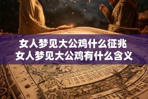 女人梦见大公鸡什么征兆 女人梦见大公鸡有什么含义