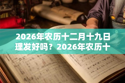 2026年农历十二月十九日理发好吗？2026年农历十二月理发吉日