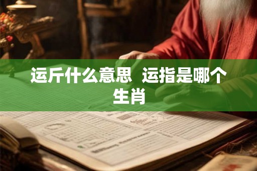 运斤什么意思 运指是哪个生肖 运斤什么意思 运指是哪个生肖