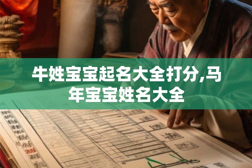 牛姓宝宝起名大全打分,马年宝宝姓名大全